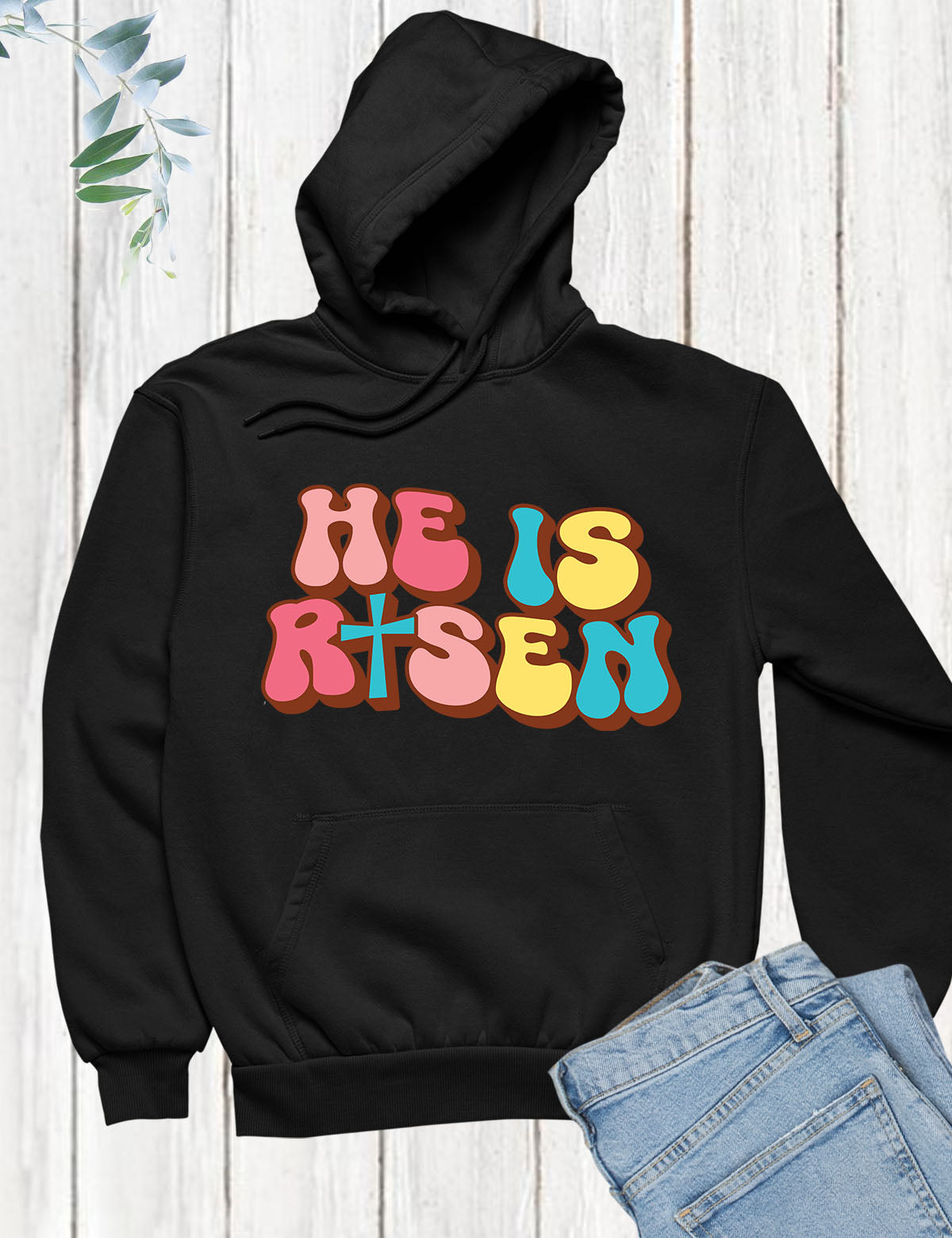 He is Risen Christian Hoodie