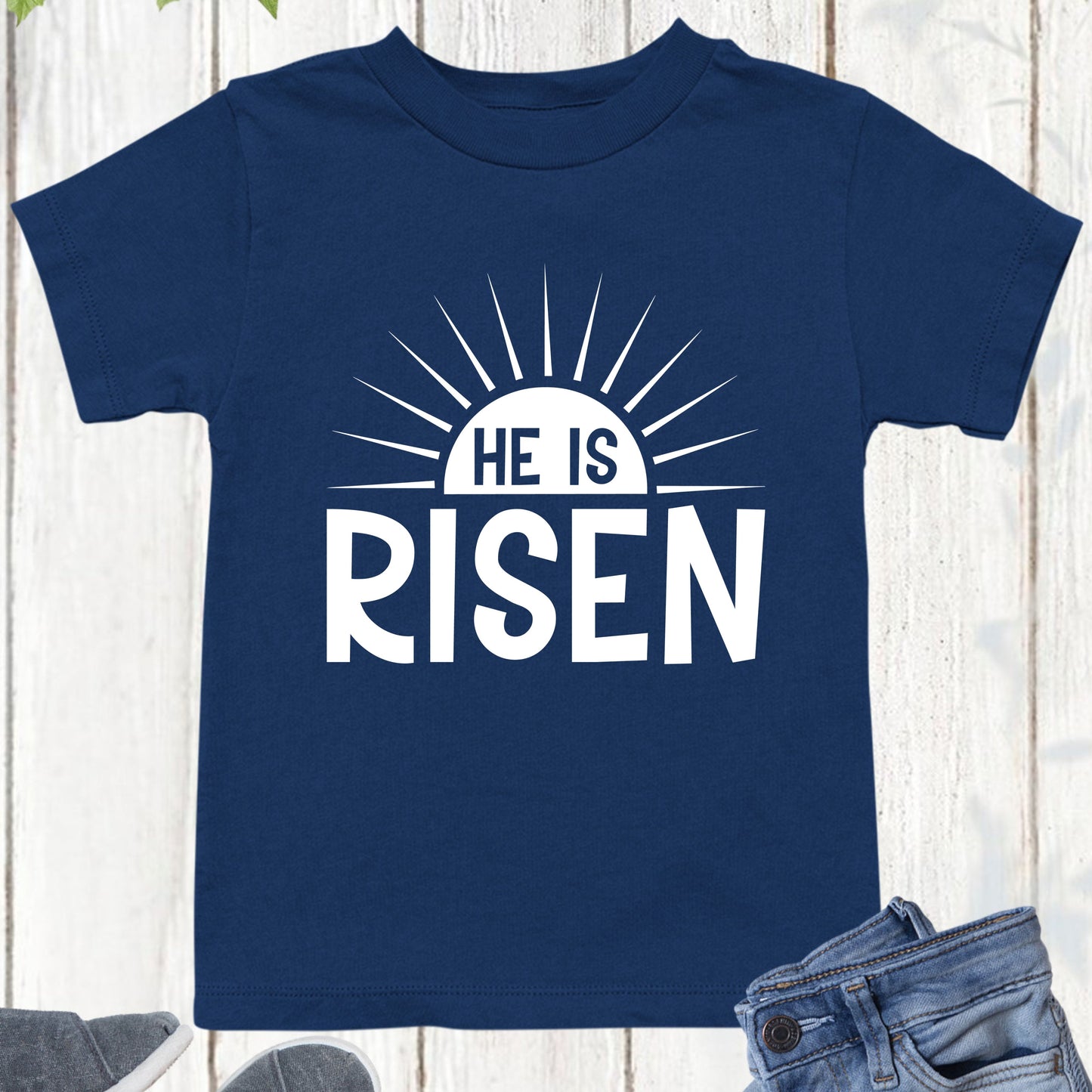 Easter Christian He is Risen Youth T Shirt