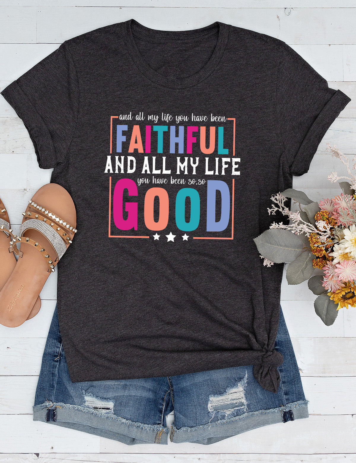 All My Life Faithful Long Sleeve Christian T Shirts