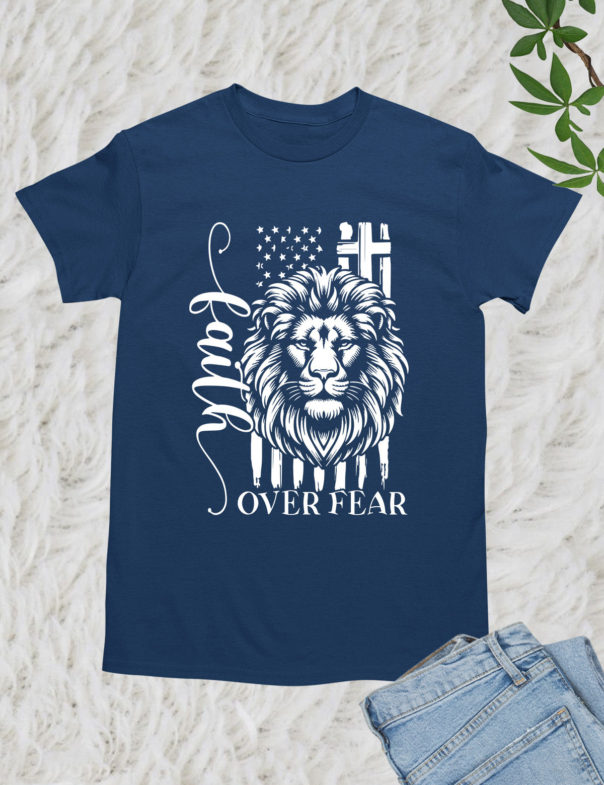 Faith over Fear Mens Religious Shirt