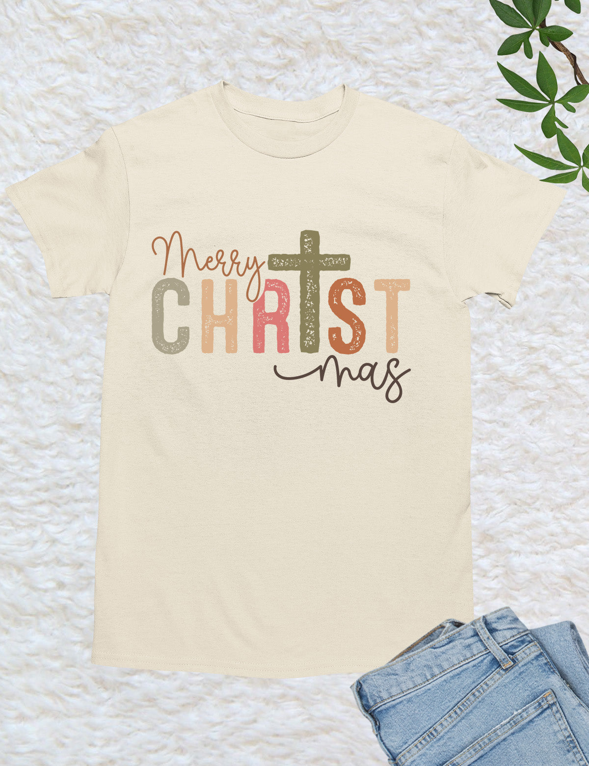Merry Christmas Christian Retro T Shirt