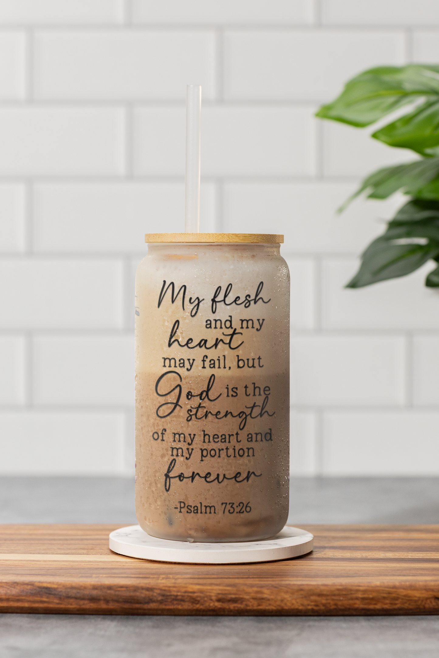 Christian Glass Can Bible Verse Gift