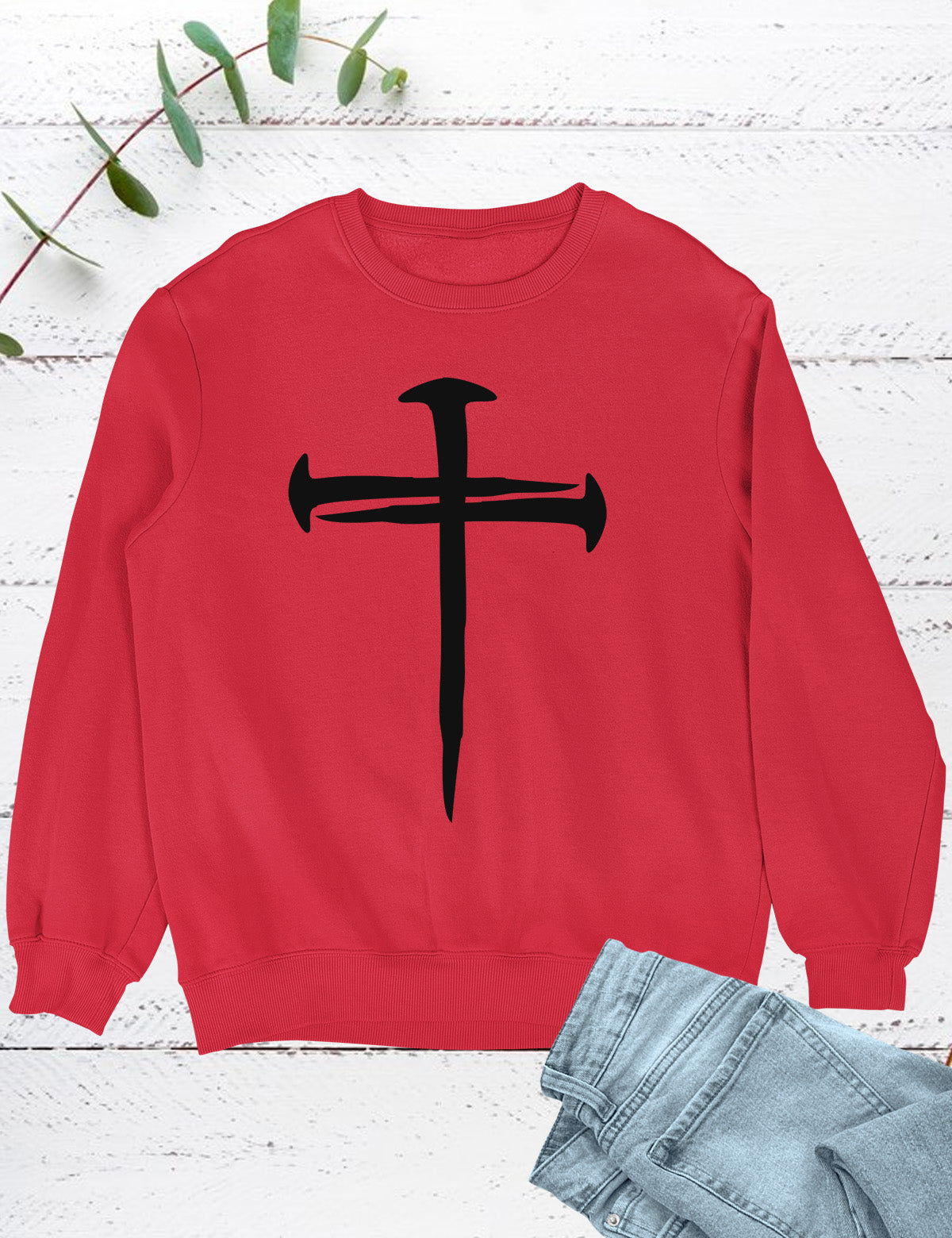 Jesus Cross 3 nails Easter Sweatshirt