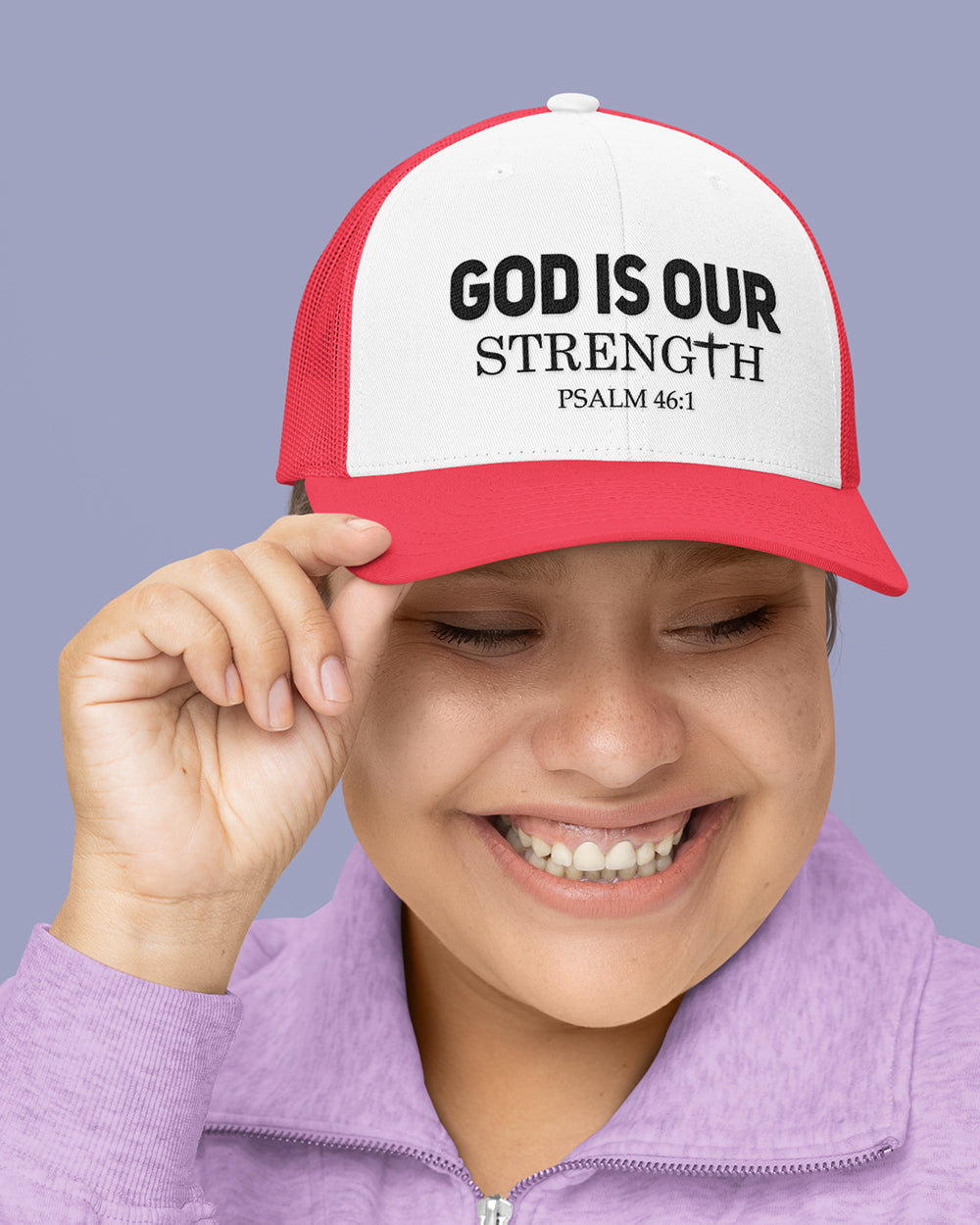 God is Our Strength Trucker Hats Caps