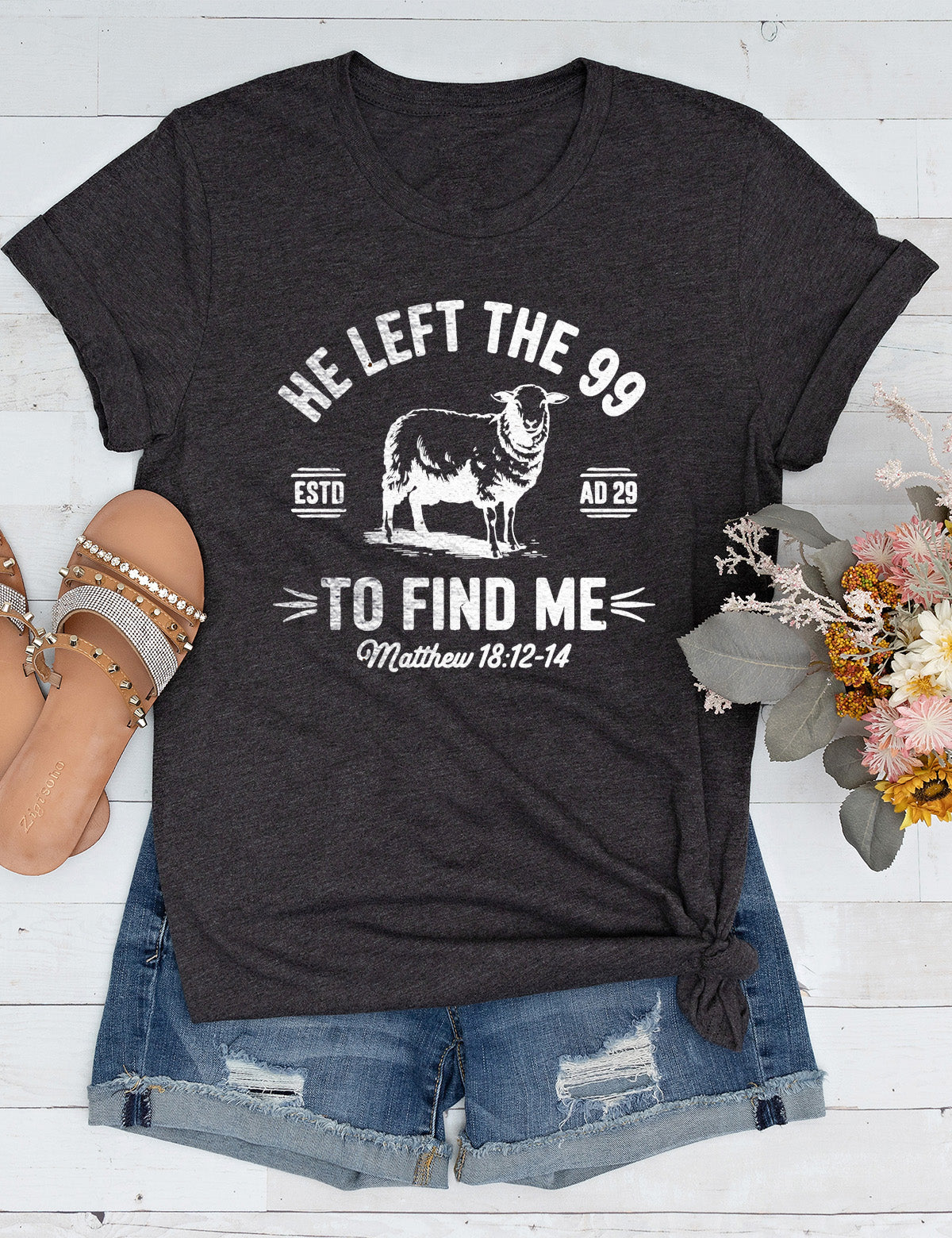 He Left the 99 to Save Me Long Sleeve Christian Shirts