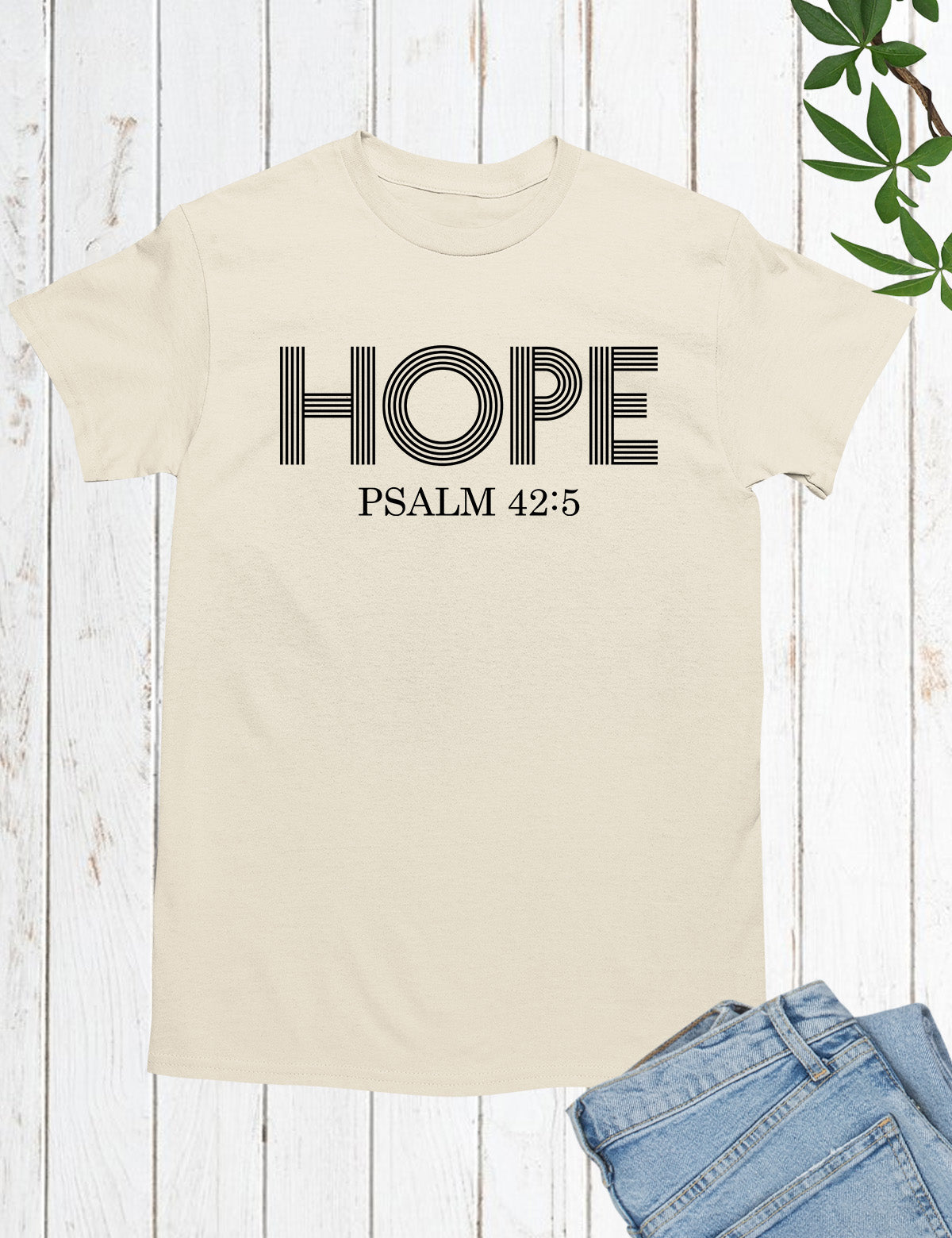 Hope Psalm 42:5 Inspirational Christian Tshirts