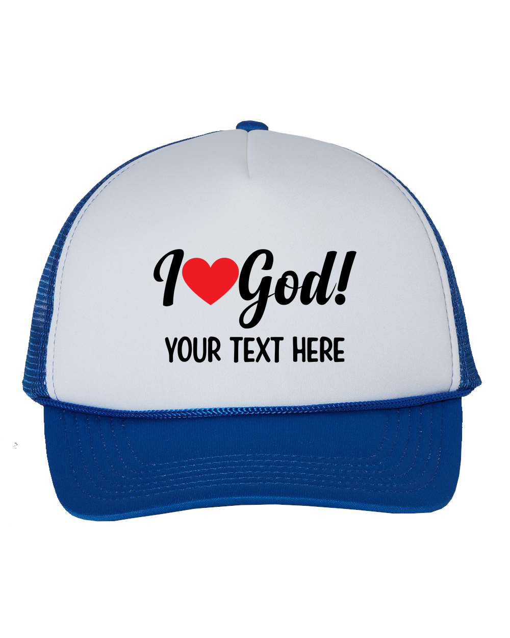 I Love God Custom Trucker Cap Hat