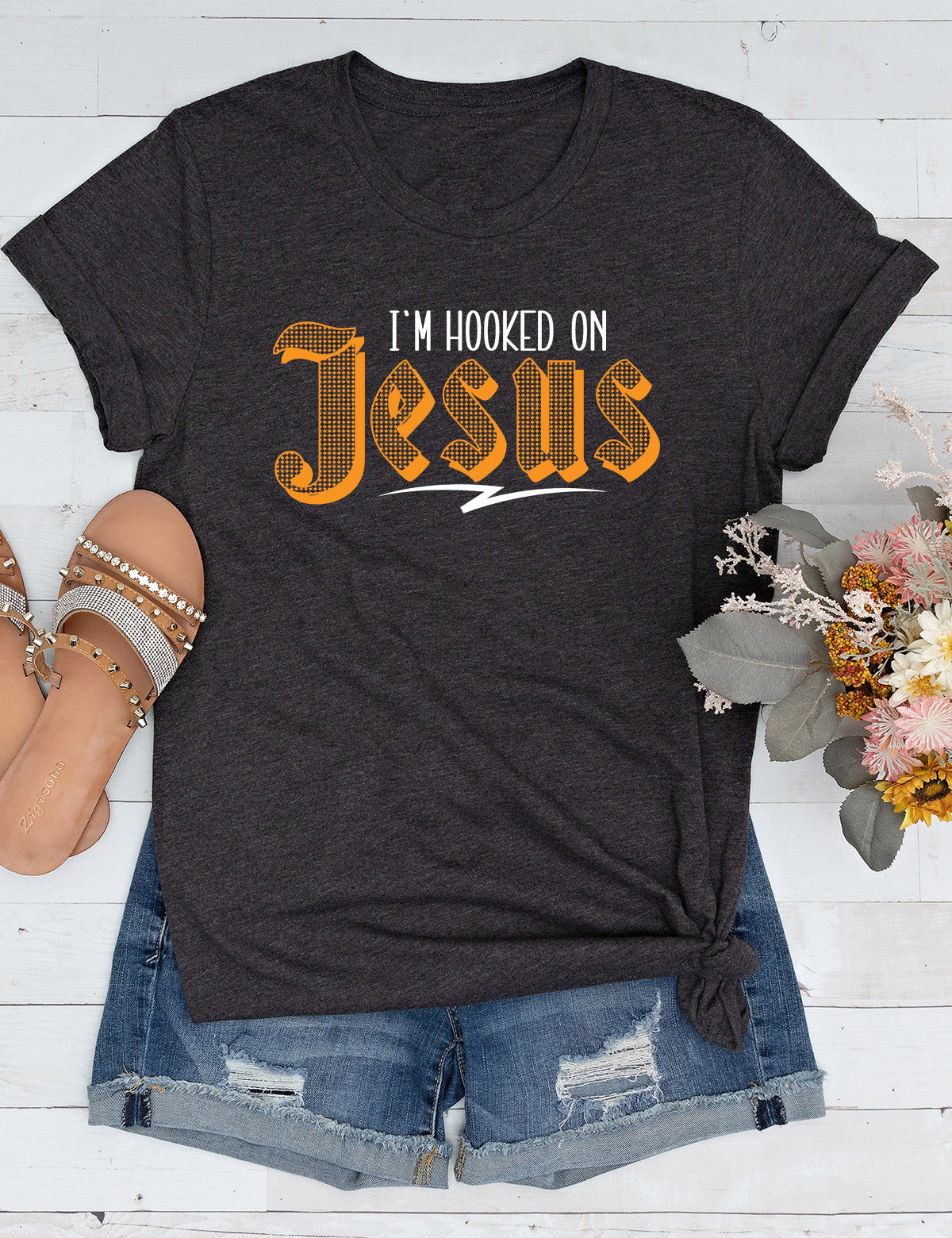 I'm Hooked on Jesus Men's Christian Long Sleeve T Shirts