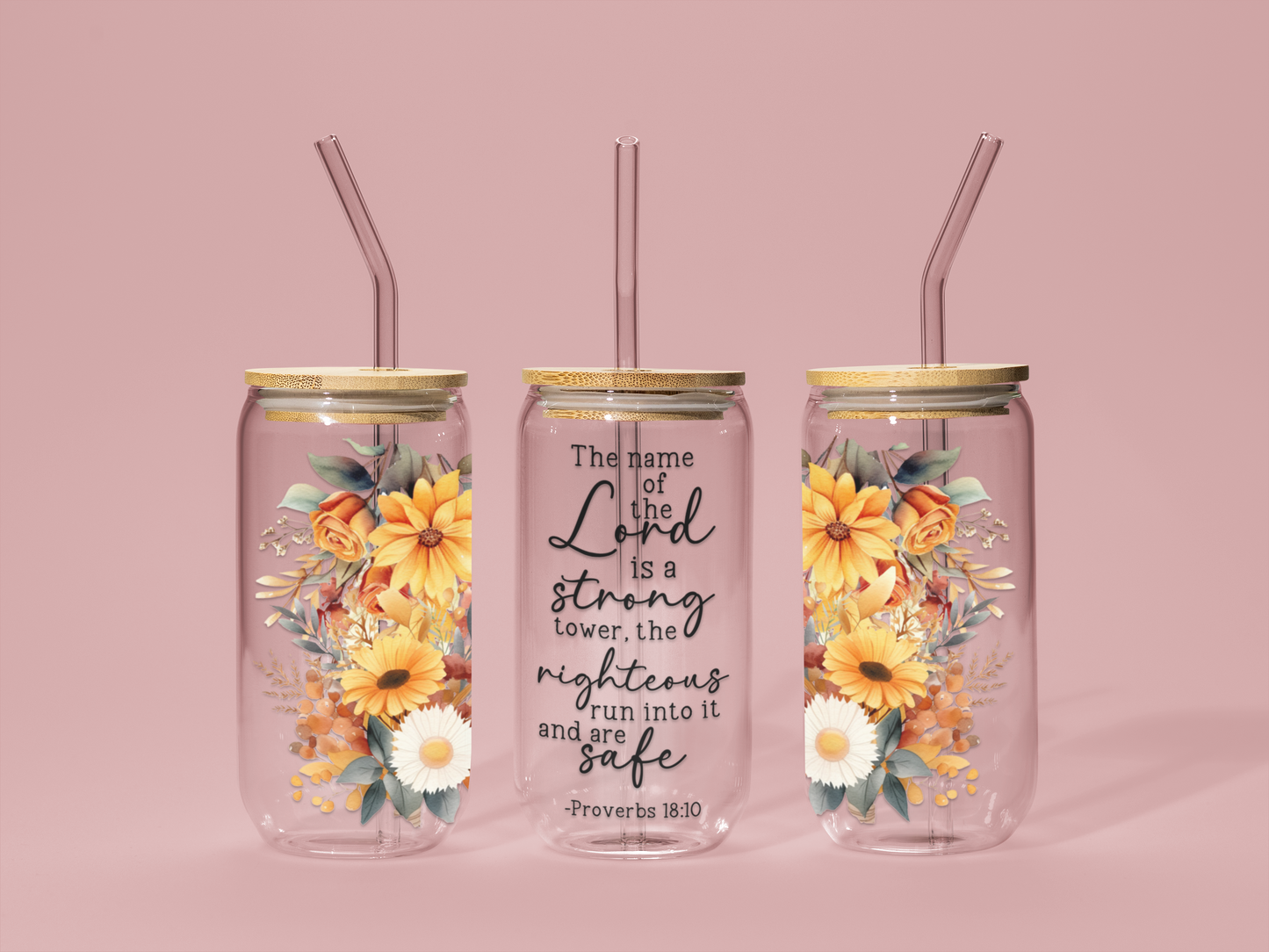 Inspirational Christian Glass Tumbler