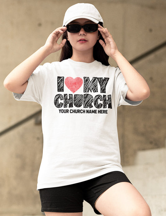 I Love My Church Personalized T Shirt