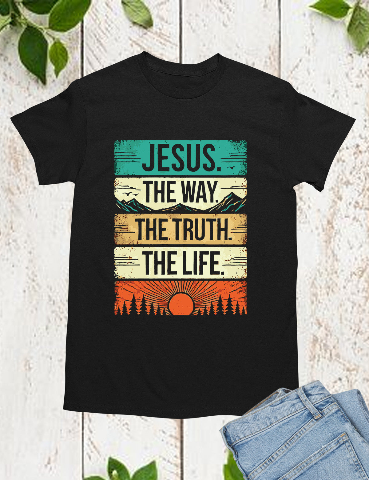 Jesus the Way Truth Life Groovy T Shirt