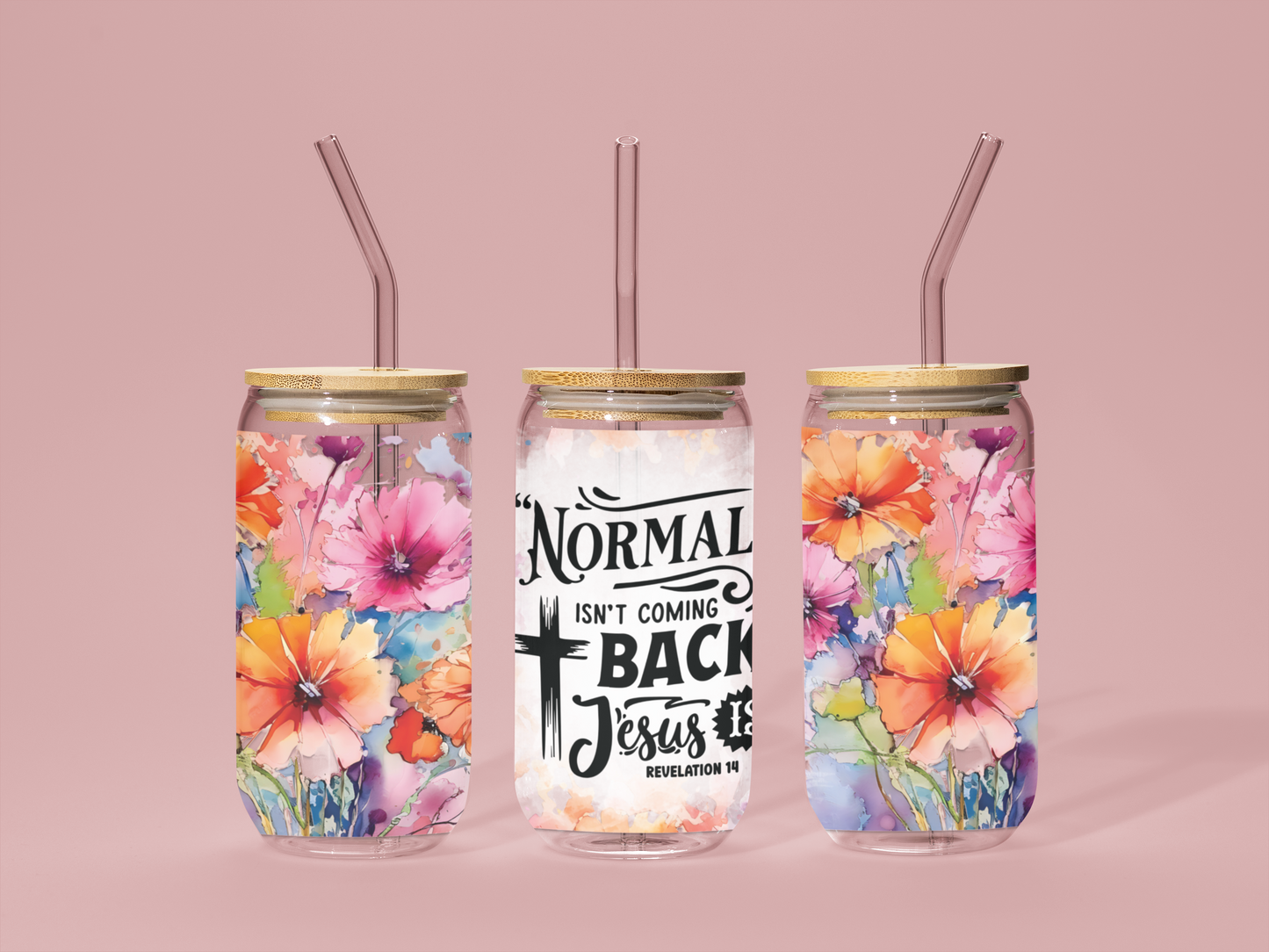 Normal Isn't Coming Back Christian Glass Tumbler