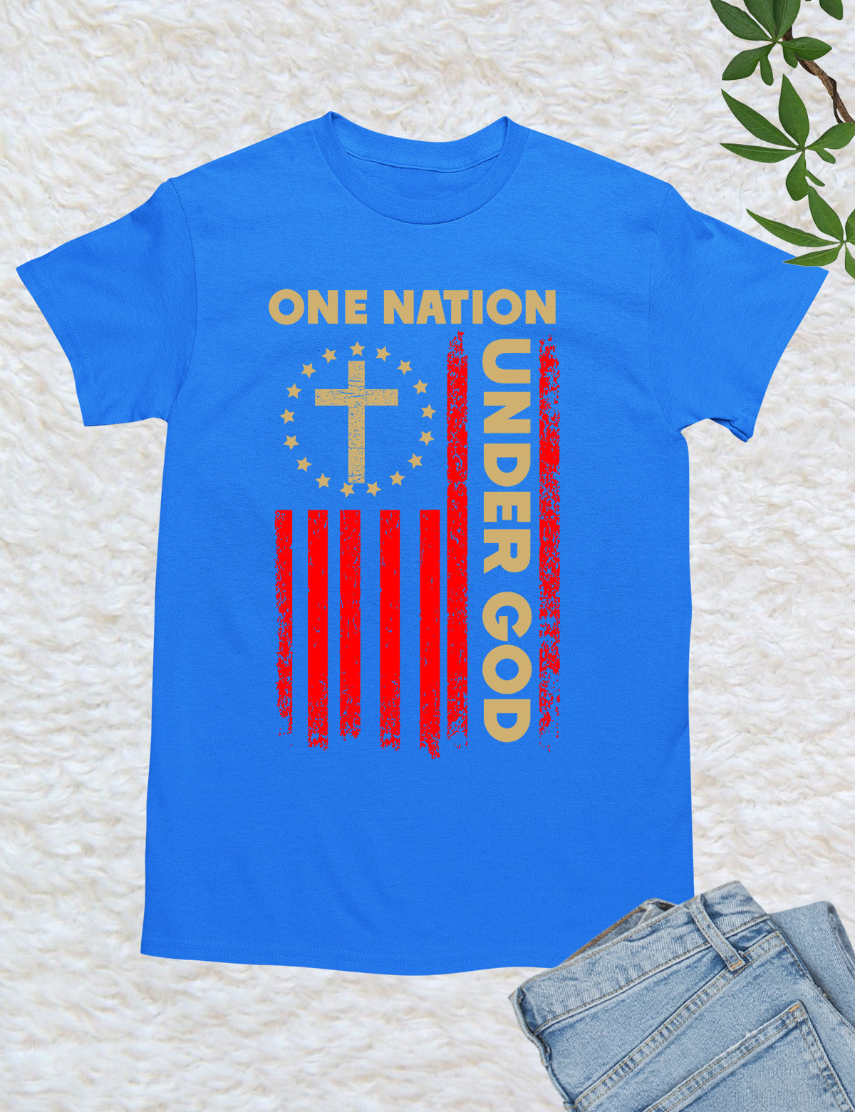 One Nation Under God Flag Christian T Shirt