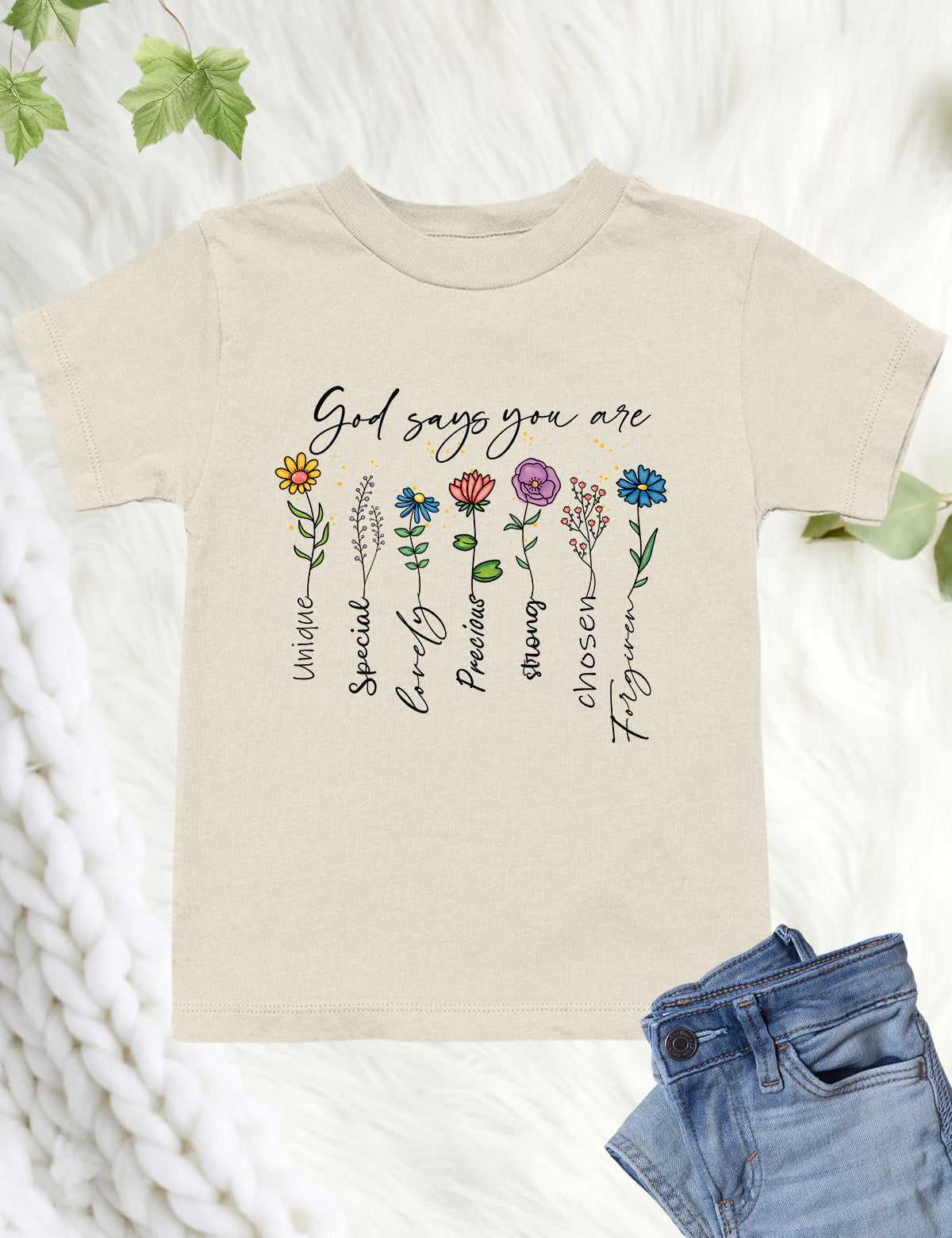 God Says You Are Bible Verse Trendy Kids T Shirt