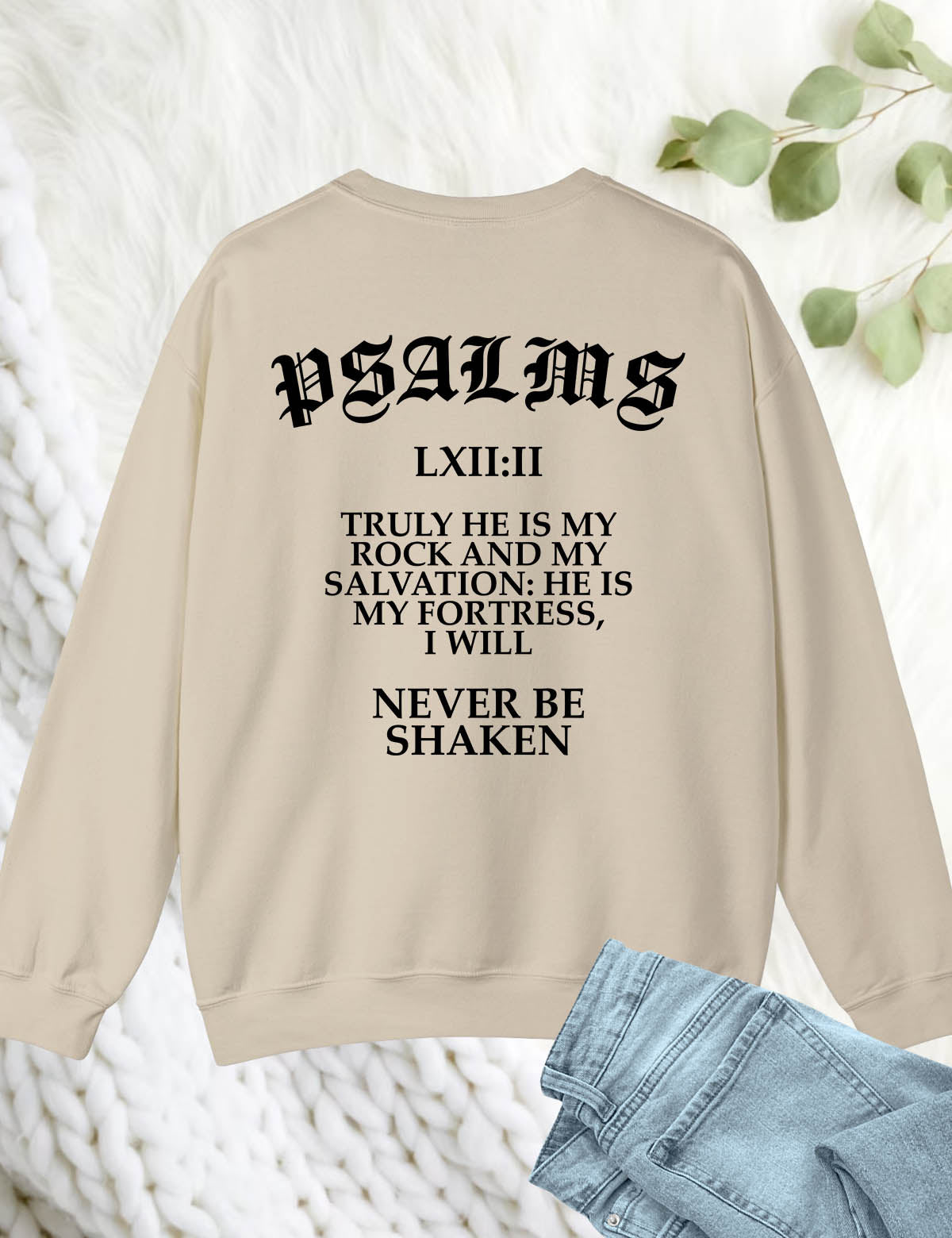 Men's Bible Verse Christian Merch Sweatshirt Back print