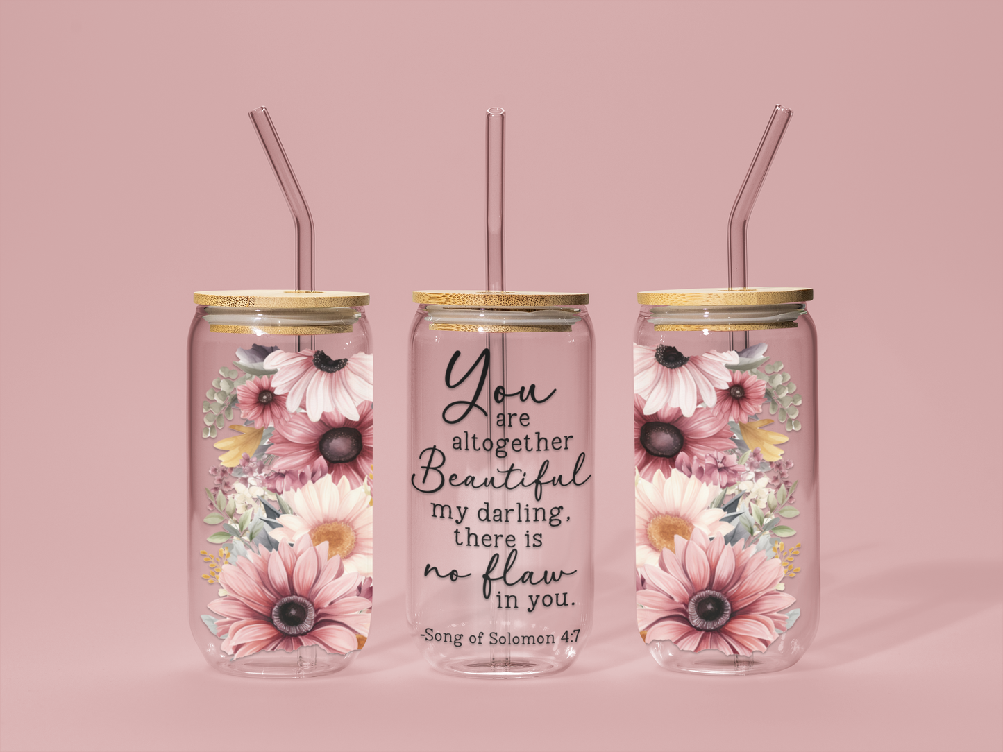 Song of Solomon Christian Libbey Glass Tumbler