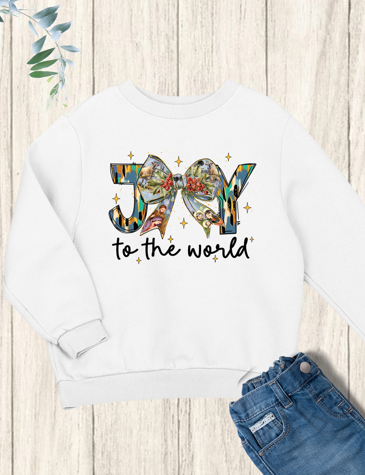 Kids Christmas Shirt Joy Youth Apparel