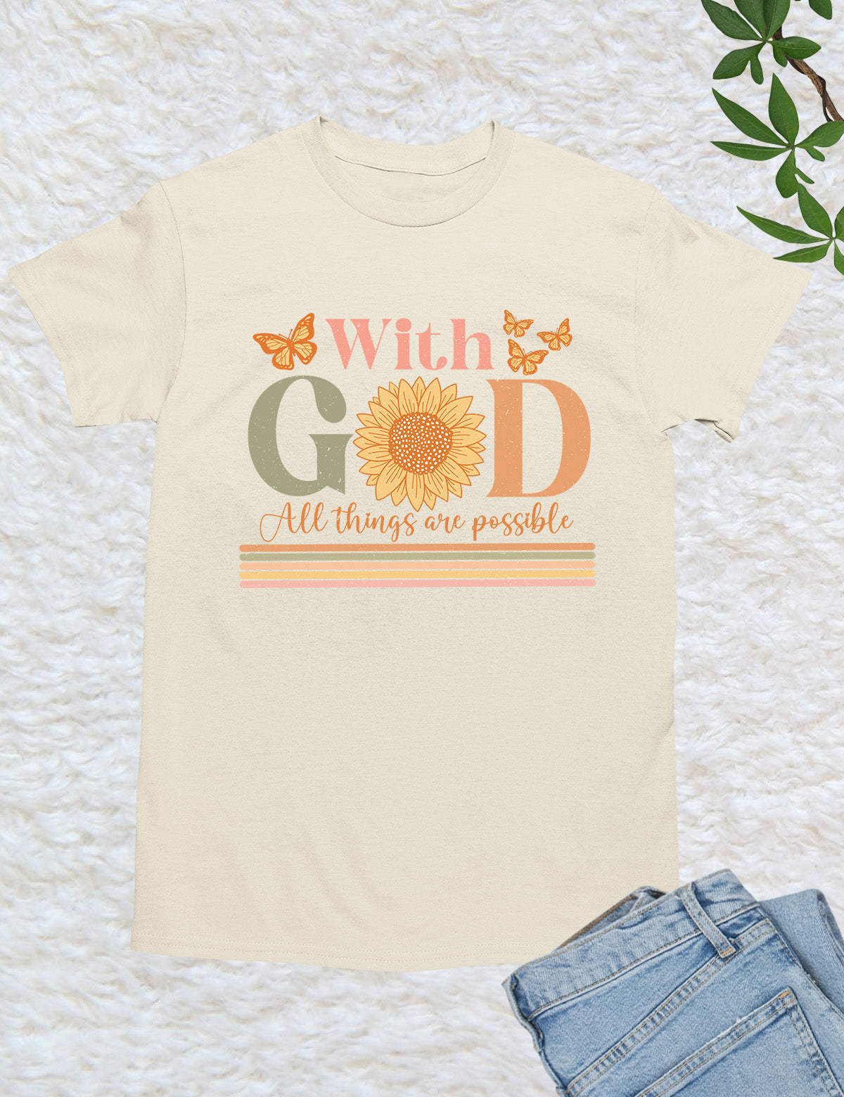 With God All Things are Possible Bible Verse T Shirt