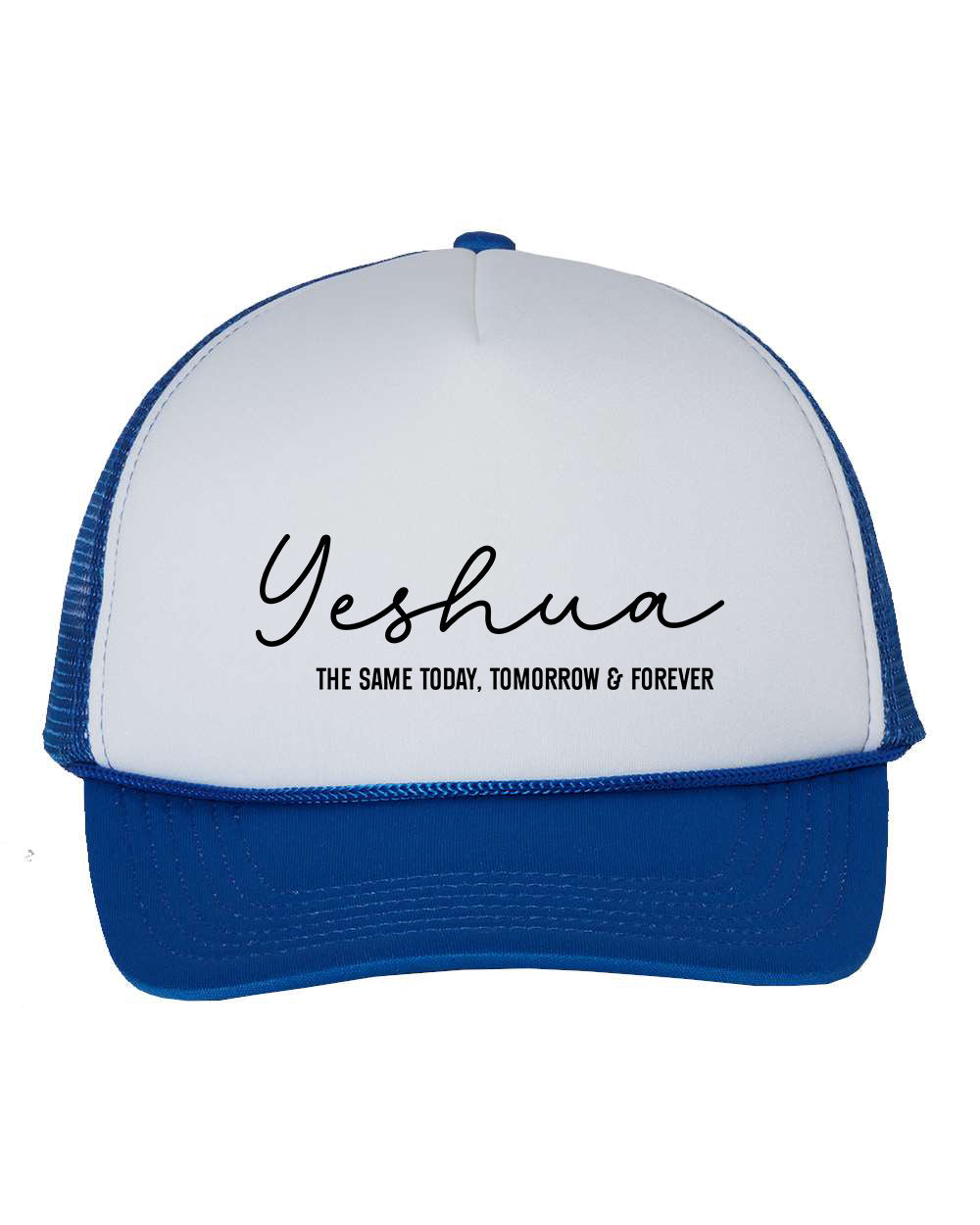Yeshua Same Today Tomorrow and Forever Cap Trucker Hat