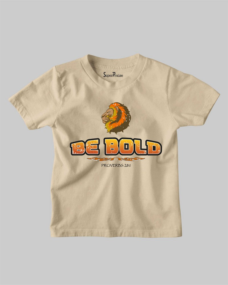 Be Bold As Lion Proverb 28 Religious Jewish Christian Kids T shirt