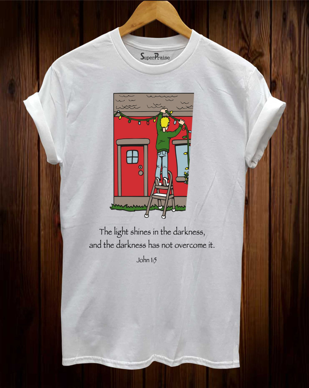 Don't Stop Believing Jesus Santa Claus Seasonal Christmas Christian T shirt