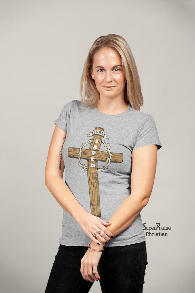 Christian Women T Shirt King of Jews Saved