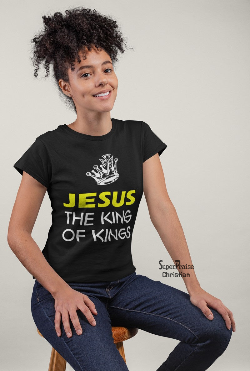 Christian Women T shirt Jesus The King Praise God Worship Spiritual