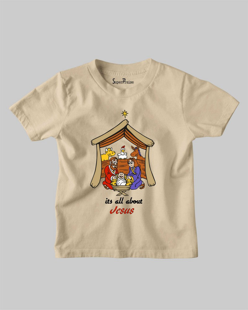 Kids Birth of Jesus Christ Christmas Story T Shirt