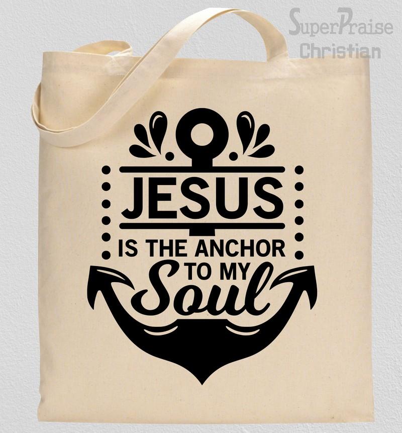 Anchor Bible Verse Tote Bag