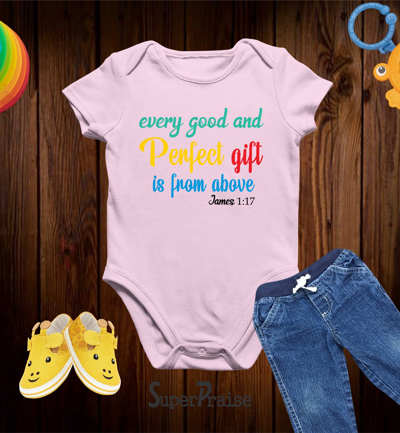 Every Good And Perfect Gift Is From Above James 1:17 Baby Bodysuit