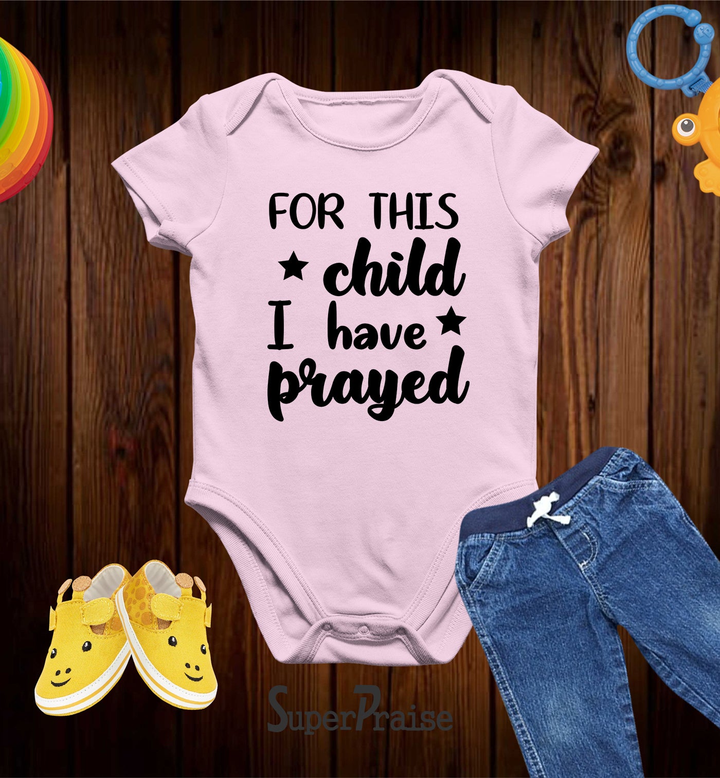 For This Child I Have Prayed Baby Shower Costume Bodysuit