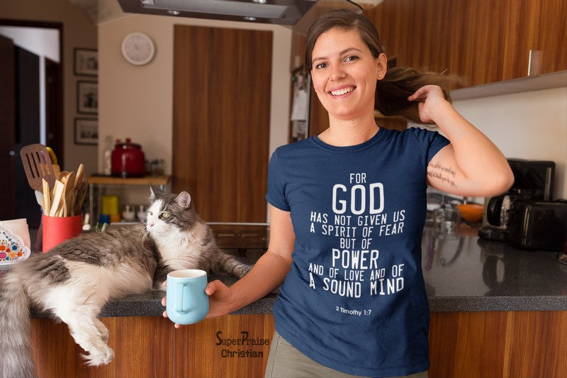 Christian Women T shirt Power Of Love & A Sound Mind Bible