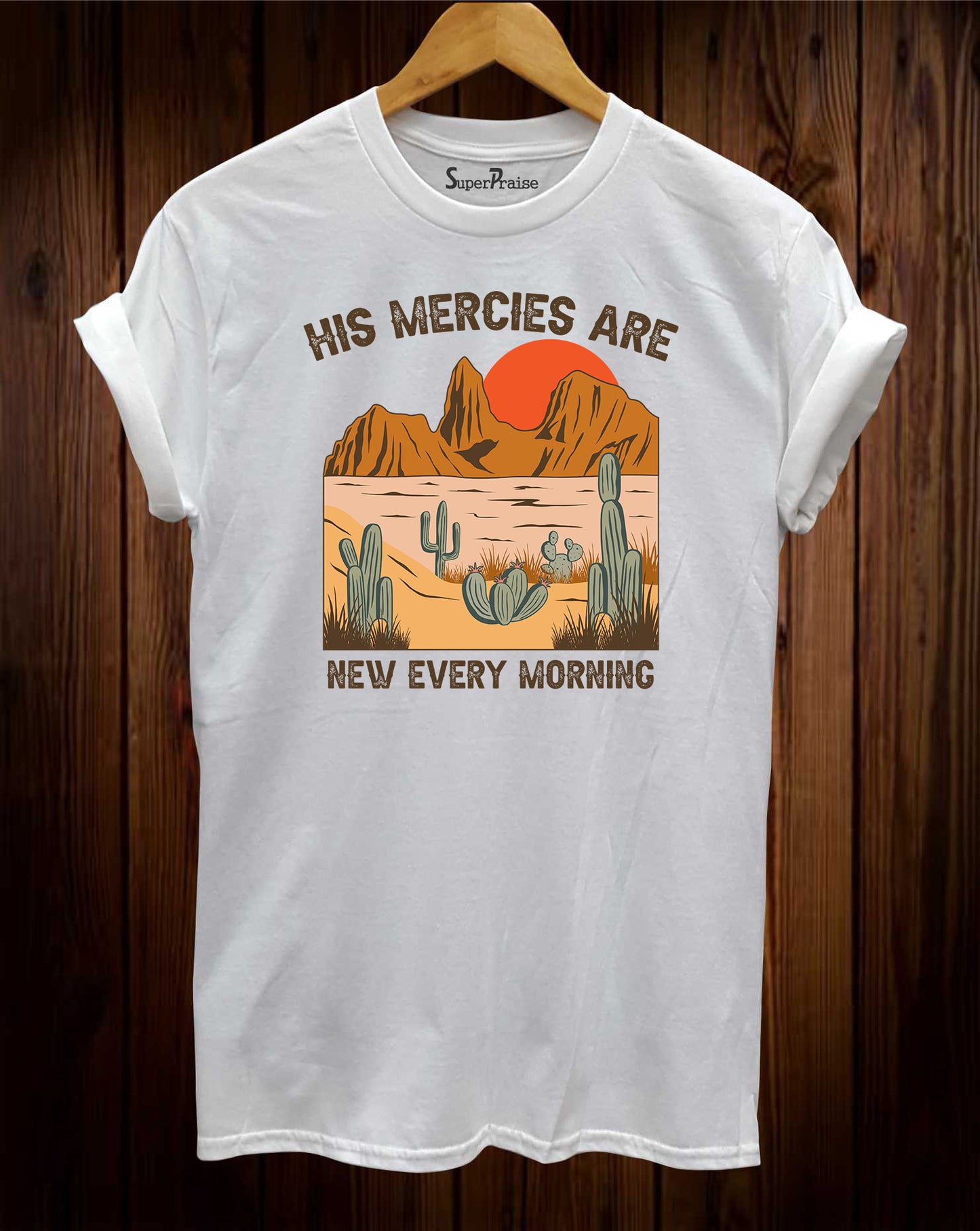 His Mercies Are New Every Morning Christian Bible Verse Faith T-Shirt