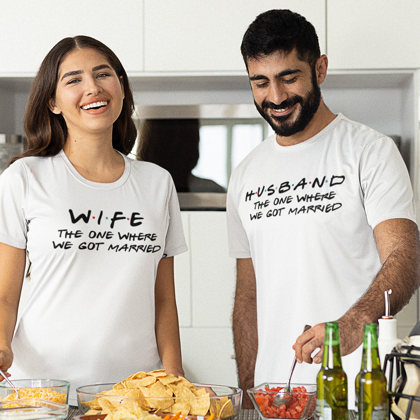Husband Wife Matching T Shirt Christian Bride, Wedding Party, Honeymoon Trip, Anniversary Gift Tees