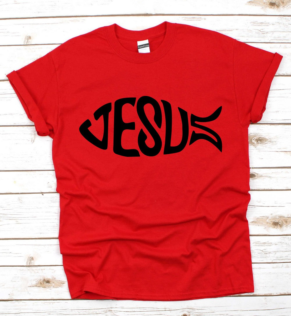 Jesus Fish Christian Symbol T Shirt