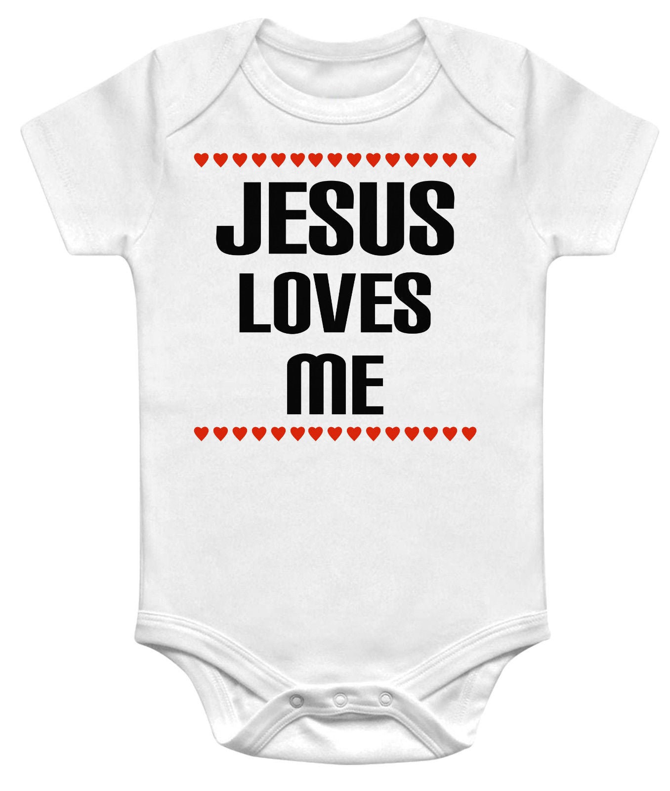 Jesus Loves Me Christian Baby Bodysuit