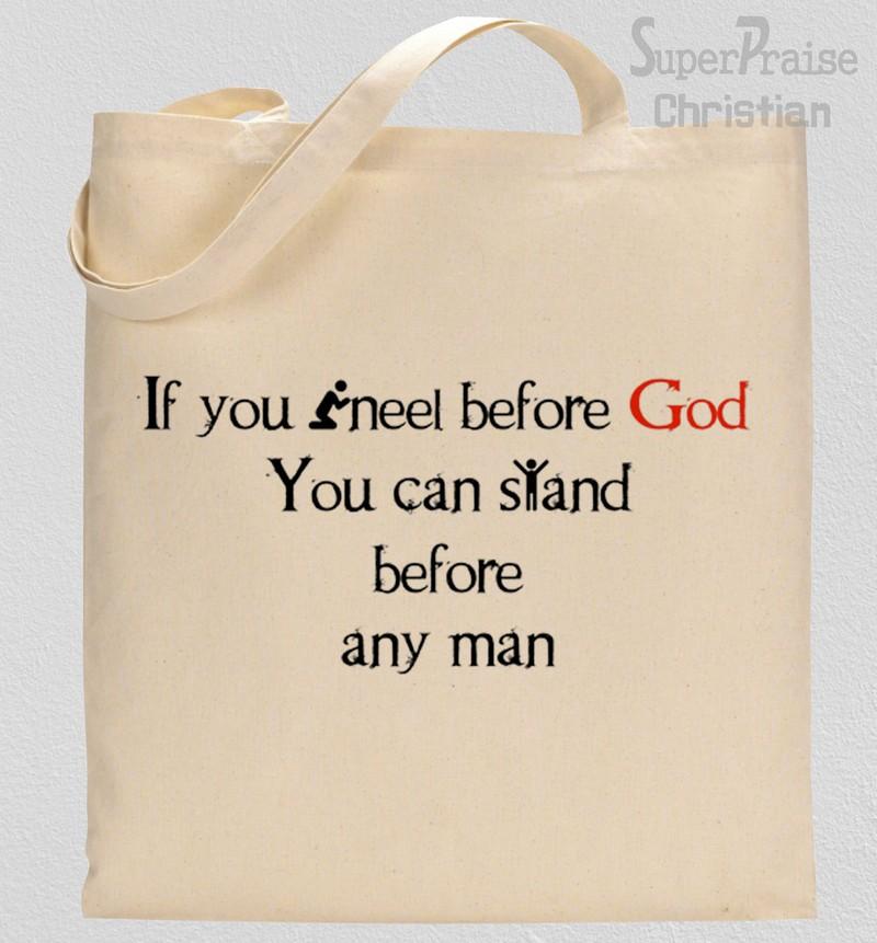 Kneeling Before God Tote Bag