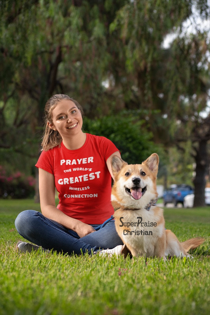 Christian Women T shirt Prayer Christian Faith Inspired red tee