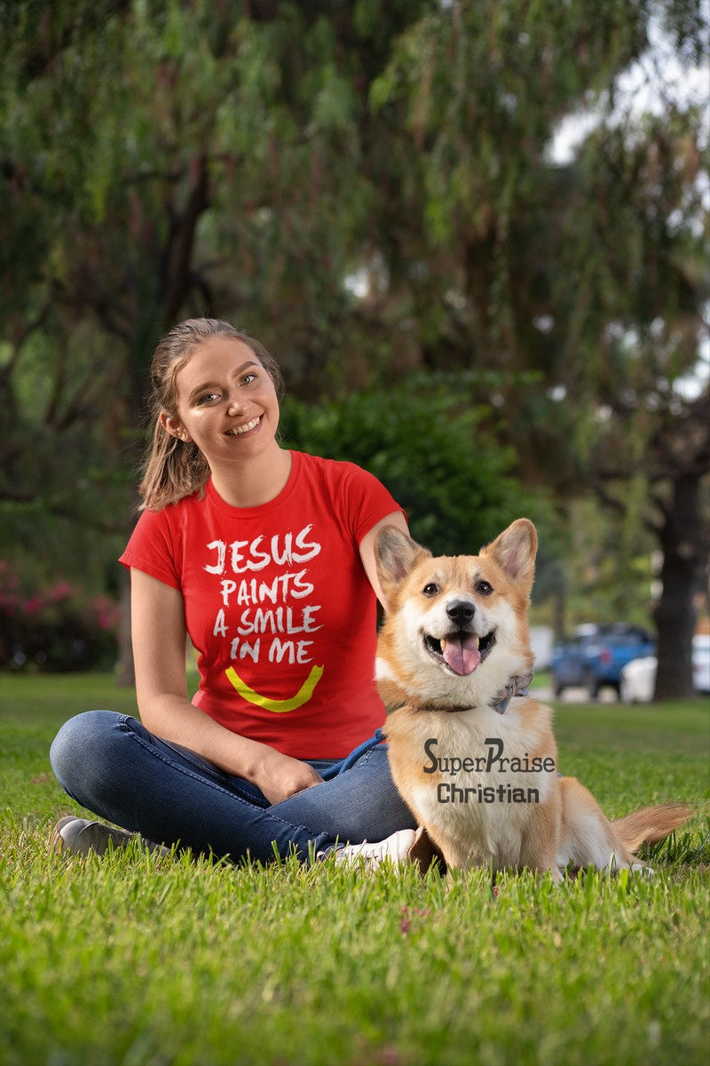 Christian Women T shirt Jesus Paints Devotion Hope Salvation