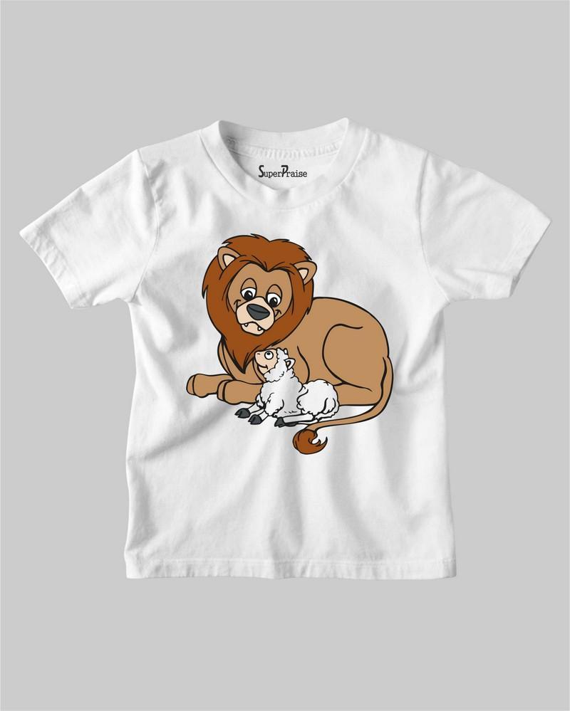 The Lion And The Lamb Kids christian shirts