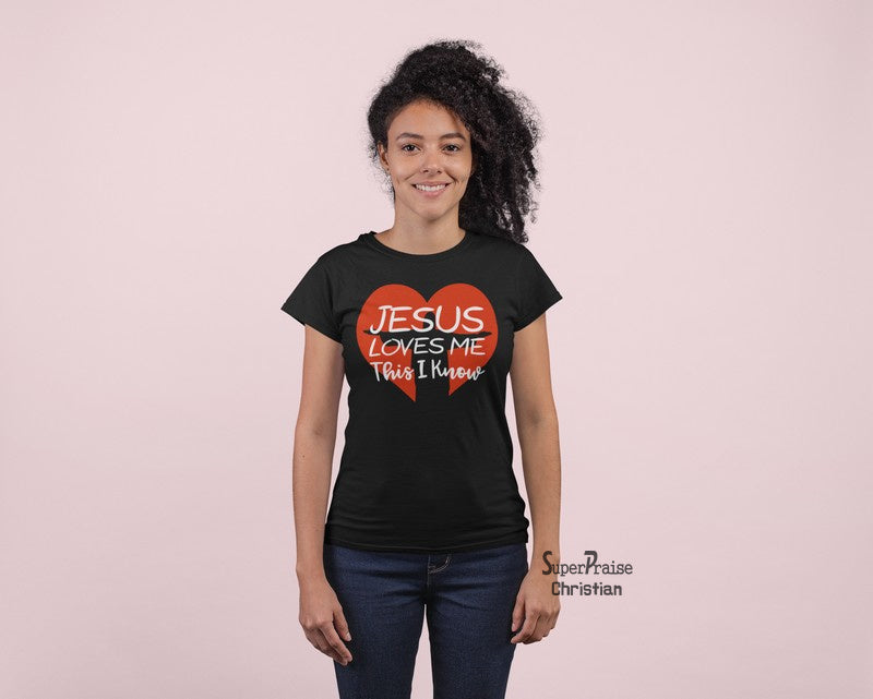 Christian Women T shirt Jesus Loves Me