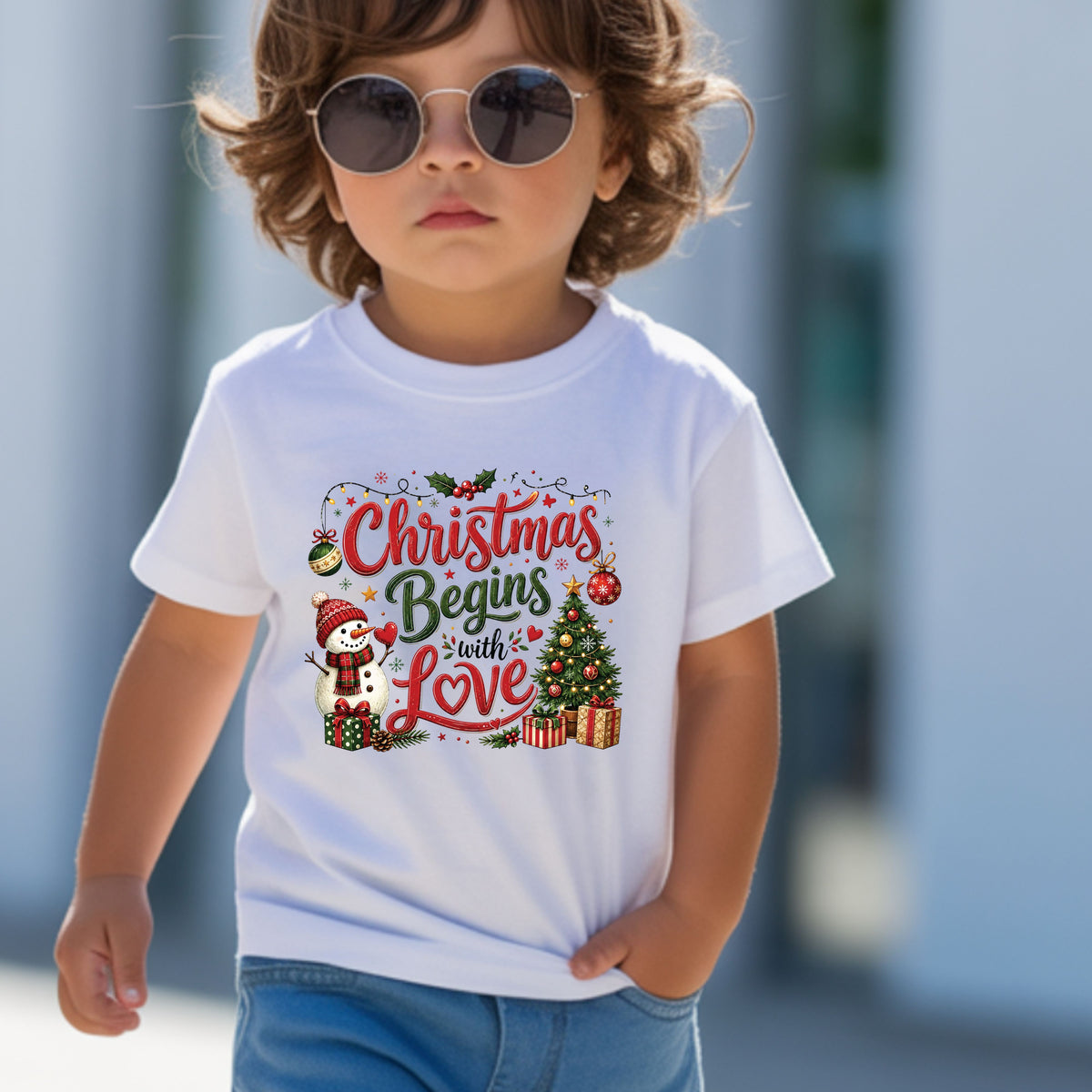 Christian Christmas Begins With Love T Shirts
