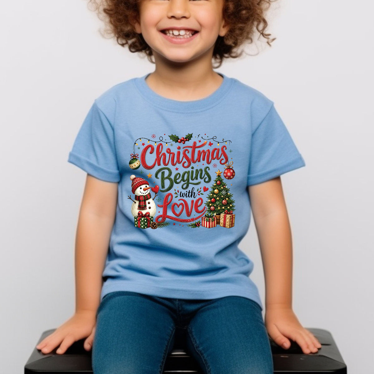 Christian Christmas Begins With Love T Shirts