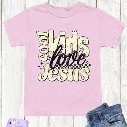 Christian Kids Love Jesus Faith Scholl T-Shirt