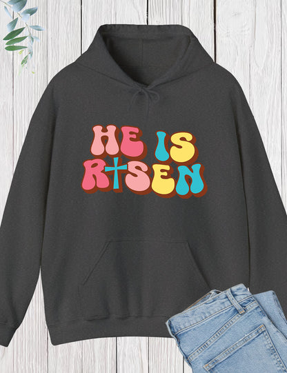 He is Risen Christian Hoodie