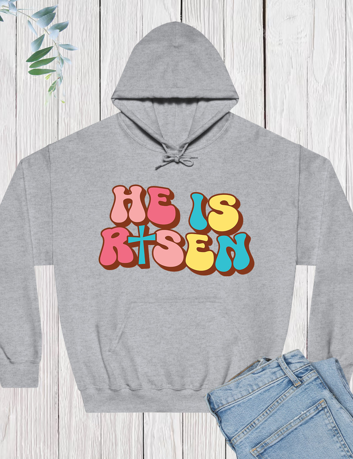He is Risen Christian Hoodie