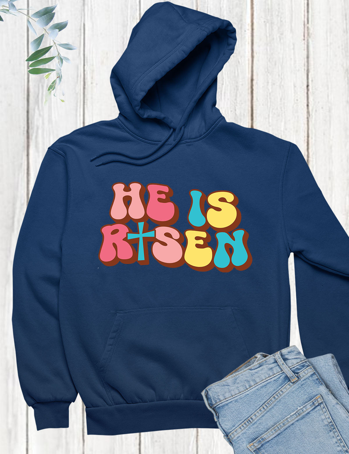 He is Risen Christian Hoodie