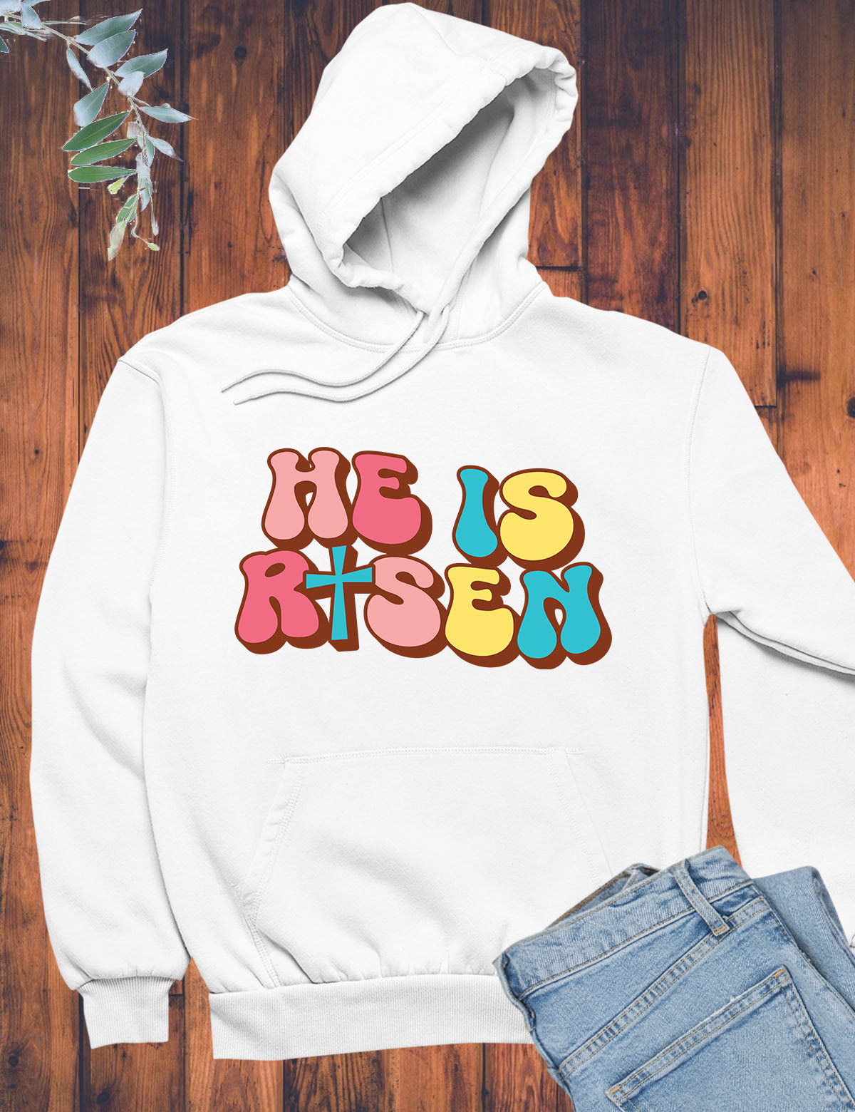 He is Risen Christian Hoodie