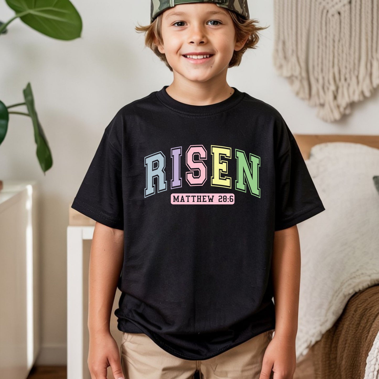 Bible Verse Easter Christian Kids T Shirt