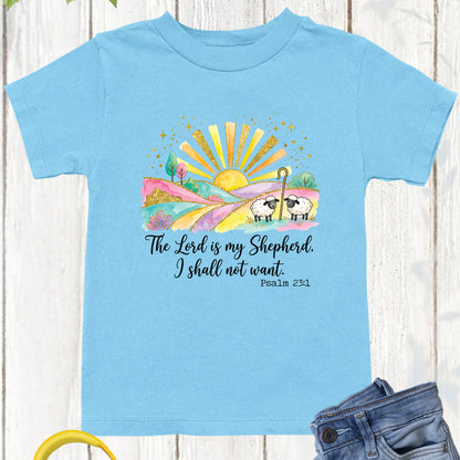 Christian Easter Children T Shirt The Lord is My Shepherd